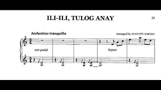 Intermediate Piano: Ili-Ili, Tulog Anay (arr. by Augusto Espino)