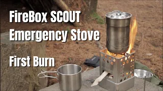 FireBox SCOUT Emergency Stove - First Burn - Coffee in the Woods With the Dogs