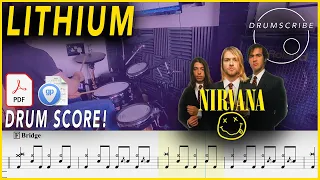 Lithium - Nirvana | DRUM SCORE Sheet Music Play-Along | DRUMSCRIBE