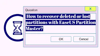 How to recover deleted or lost partitions with EaseUS Partition Master