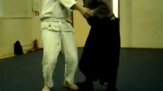 Aiki Entrance by elbows. throws by rotating the forearms.