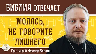 МОЛЯСЬ, НЕ ГОВОРИТЕ ЛИШНЕГО. Молитва должна быть короткой?  Протоиерей Феодор Бородин