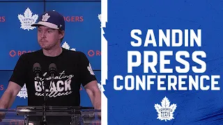 Rasmus Sandin Pre Game | Toronto Maple Leafs vs Minnesota Wild | February 24, 2022