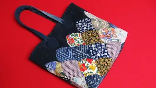 DIY이 방법으로 꿰매면 "예술 같은" 토트백을 얻을 수 있어요!/If you sew it like this. It becomes a "artworks"/tote bag