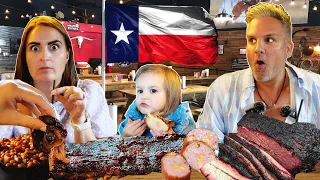Brits Try [TEXAS BBQ] For The First Time! (Best BBQ Of All Time?)