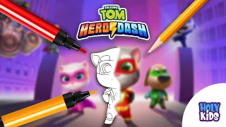 Talking Tom Hero Dash - Tom | Drawing & Coloring