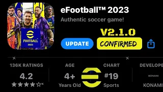 NEW UPDATE 2.1.0 IS HERE 🔥| EFOOTBALL 23 MOBILE | NEW PACKS | NEW KIT | 🛑 LIVE