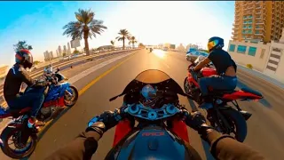 Dragon riders Dubai. Three BMW Ducati Panigale 1199 an Suzuki hayabusa Brown creation Subscribe 2023