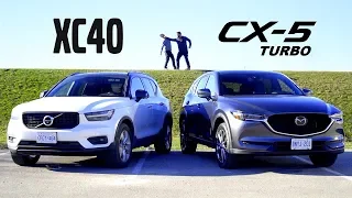 2019 Volvo XC40 vs 2019 Mazda CX-5 Turbo // Attack of the Compacts