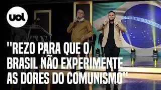 Bolsonaro diz em culto que 'reza todos os dias' contra o comunismo