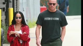 Zoe Kravitz and Channing Tatum Take a walk after having lunch with a friend in Brooklyn newyork