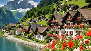 🇨🇭Spring In Switzerland _ Iseltwald , Most beautiful Village In SWITZERLAND