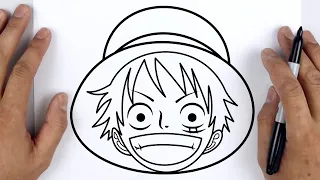HOW TO DRAW MONKEY D. LUFFY | One Piece - Easy Step By Step Tutorial For Beginners