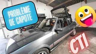 Peugeot 205 cti swap . épisode 2  remise en route de la capote électrique #205gti #tutorial