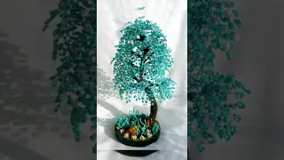 Бонсай из бисера , деревья из бисера , идеи для вдохновения / Wonderful beaded trees ,bonsai #shorts