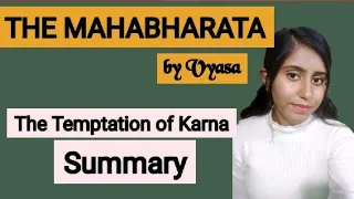 The Temptation of Karna//Detailed Explanation (Summary) /The Mahabharata by Vyasa// #apeducation_hub