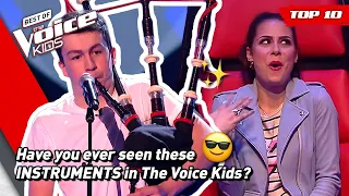 UNIQUE & SURPRISING instruments in The Voice Kids | TOP 10