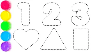 "123 for Kids" Learn to Draw Shapes and 123 for Kids /// 123 Step by Step Drawing Tutorial.