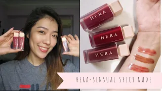 Hera Sensual Spicy Nude Gloss and Balm swatches