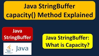 Java StringBuffer [capacity() method] | Java Tutorial