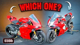 CRAZY HARLEY RIDER AND V4 S SMOKED MY 2023 DUCATI PANIGALE V4 R!