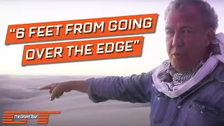 Jeremy Clarkson Describes How He Nearly Crashed Into A Giant Sand Pit | The Grand Tour