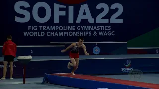 BROWN Kaden (USA) M - 2022 Trampoline Worlds, Sofia (BUL) - Q2 Tumbling