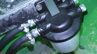 Installing a water separating fuel filter in a boat