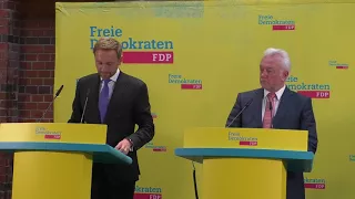 Pressekonferenz mit Christian Lindner und Wolfgang Kubicki