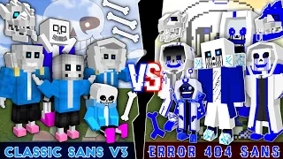 Team Sans V3(classic sans) vs.Team Error 404 sans!(Who is stronger?!)
