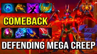 [ Queen of Pain ] BEST DEFENDING MEGA CREEP - THE MOST INTENSE COMEBACK - HIGH RANKED - GAMEPLAY