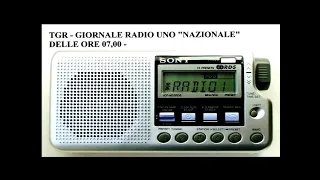 ROMA, DOMENICA 17 GENNAIO 2021 - TGR - GIORNALE RADIOUNO "NAZIONALE" ITALIANO DELLE ORE 07,00 -