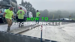 How to pitch a concrete floor to a trench drain