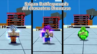 Saiyan Battlegrounds all characters showcase 4k - 60 FPS