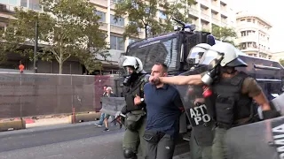 Greek Police Combines Brutality and Cowardice