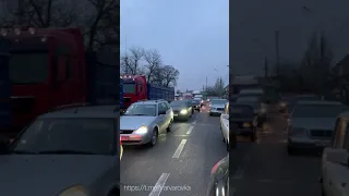 Пробка на Варваровский мост Николаев