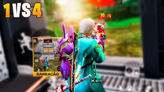 FUI PRO RUSHADÃO SOLO VS SQUAD COM O LOOT DO BARRACÃO DA NOVA ATUALIZAÇÃO!! FREE FIRE MOBILE