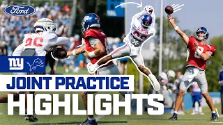 Giants-Lions Joint Training Camp Practice Day 2 HIGHLIGHTS! | New York Giants