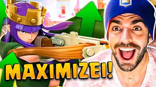 COLOQUEI A RAINHA ARQUEIRA NÍVEL MÁXIMO NO CLASH ROYALE!