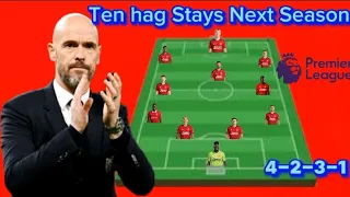 Ten Hag Stays~See New Man United Potential 4-2-3-1 LineUp Next Season 2024/2025 With Erik Ten Hag.