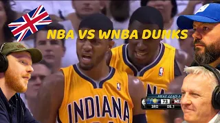 NBA vs WNBA: Dunks REACTION!! | OFFICE BLOKES REACT!!