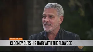 Say what?! George Clooney cuts his hair with the Flowbee!