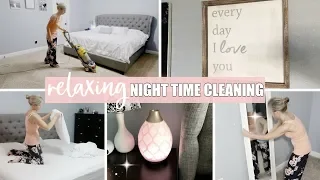 AFTER DARK CLEAN WITH ME 2018 | CLEANING MY BEDROOM | RELAXING NIGHT TIME CLEANING MOTIVATION