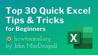 ☑️ Top 30 Quick Excel Tips & Tricks for Beginners