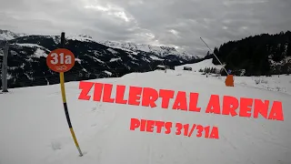 Skiing Zillertal Arena red piste 31 / 奥地利滑雪Zillertal Arena红道31