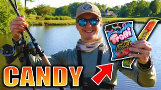 Will Candy Catch Fish? (Gummy Worm Fishing Challenge)