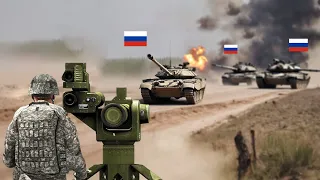 TERRIBLE AMBUSH | Russian T-90 tank convoys become easy targets for American missiles