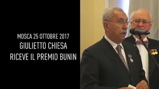 CIAO GIULIETTO! - Mosca, ottobre 2017 - Giulietto Chiesa riceve il premio Bunin