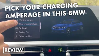 2022 BMW 330e xDrive plug-in hybrid allows you to choose your charging amperage