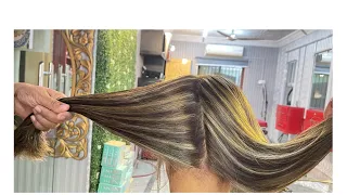 Easy method of highlighting/hair streaking step by step